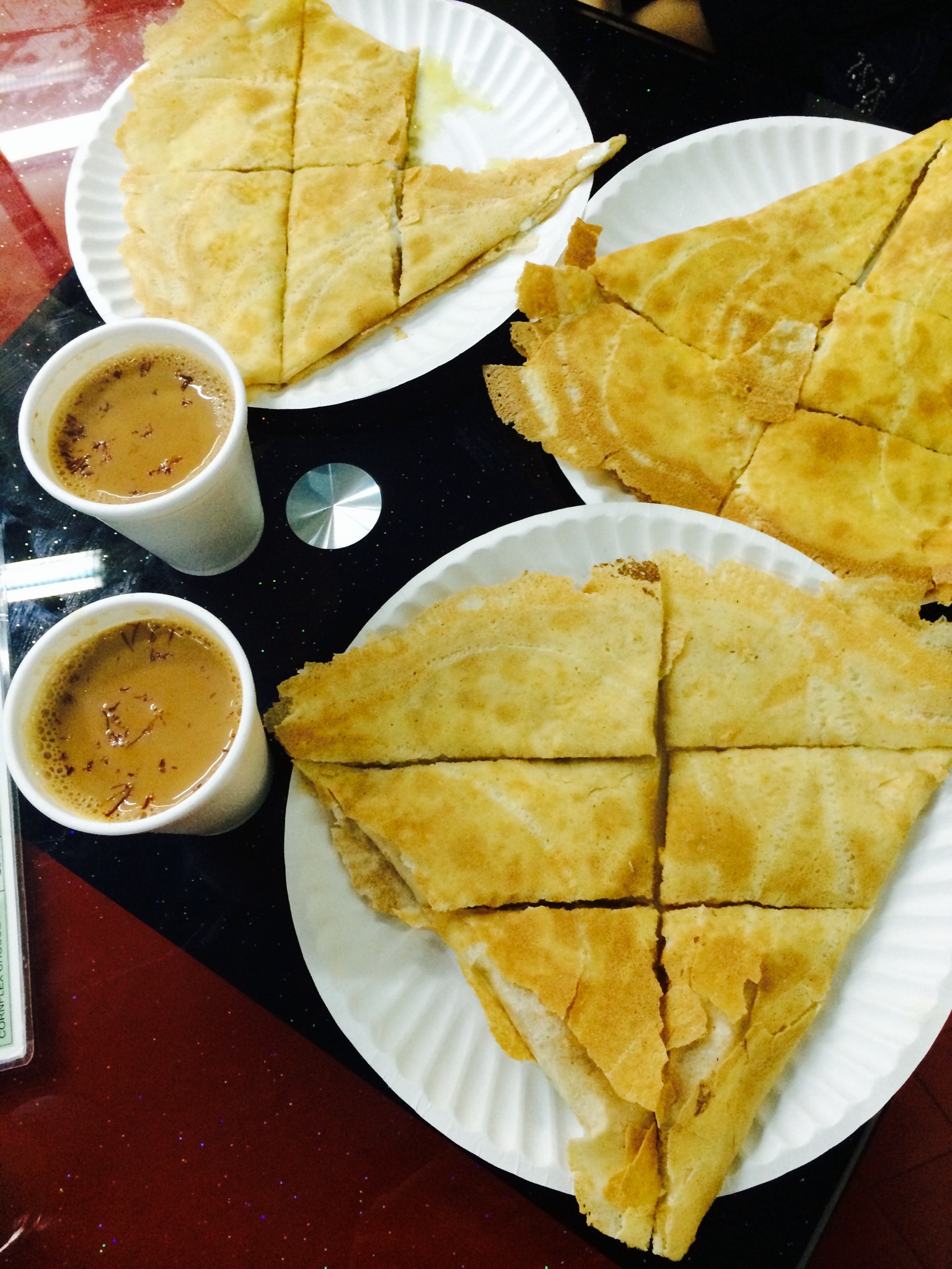 Omani breakfast karak tea